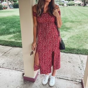 Off the Shoulder Floral Dress